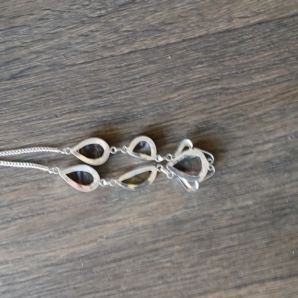 New Ocean Jasper & Turritella Agate 925 Silver Necklace. - Picture 14 of 15